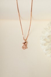 Heliophilia Silver Collar de Plata de Ley 925 en Oro Rosa